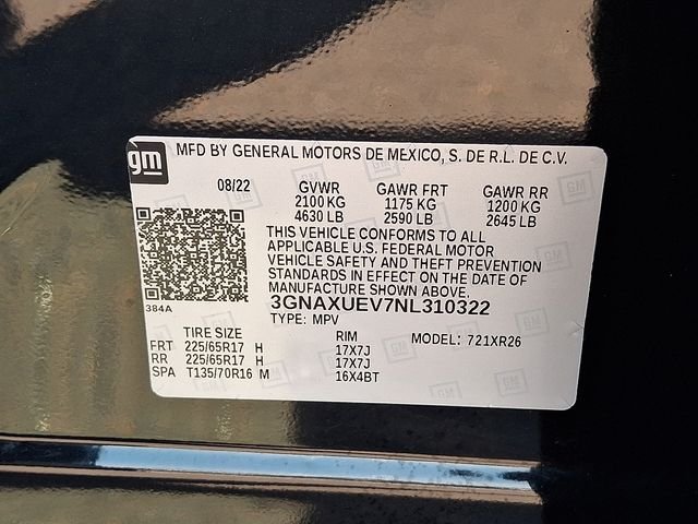 Certified Used 2022 Mosaic Black Metallic Chevrolet LT image 26