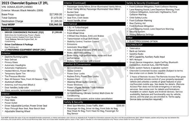 Used 2023 MOSAIC BLACK METALLIC Chevrolet LT image 7