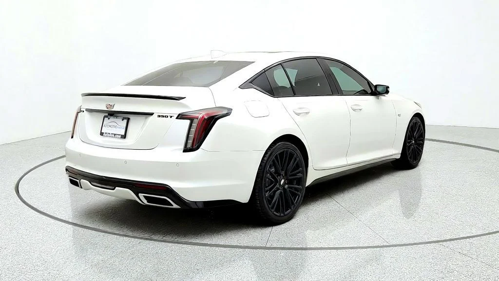 Used 2023 Crystal White Tricoat Cadillac 4dr Sedan Sport image 5