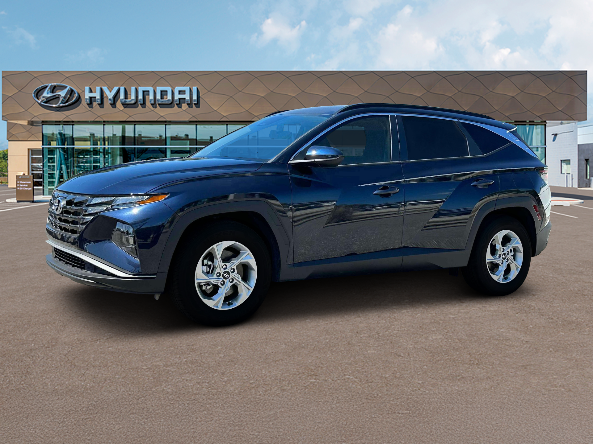 New 2024 Blue Hyundai SEL AWD image 2