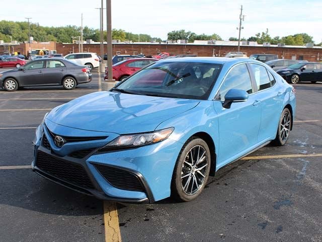 Used 2023 Cavalry Blue Toyota SE image 2