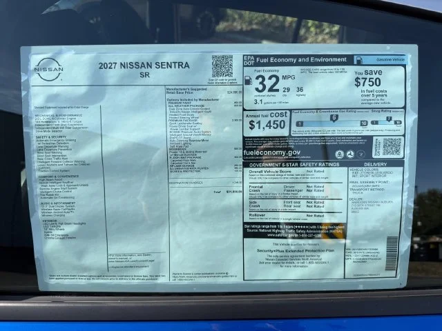 New 2027 Bluestone Pearl/Super Black Nissan SR image 30