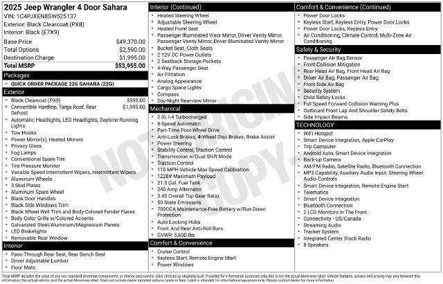 Used 2025 Black Jeep Sahara image 53