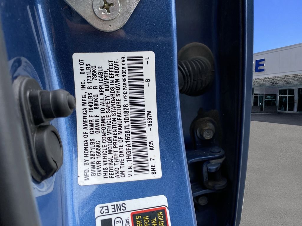 Used 2007 Atomic Blue Metallic Honda LX image 21