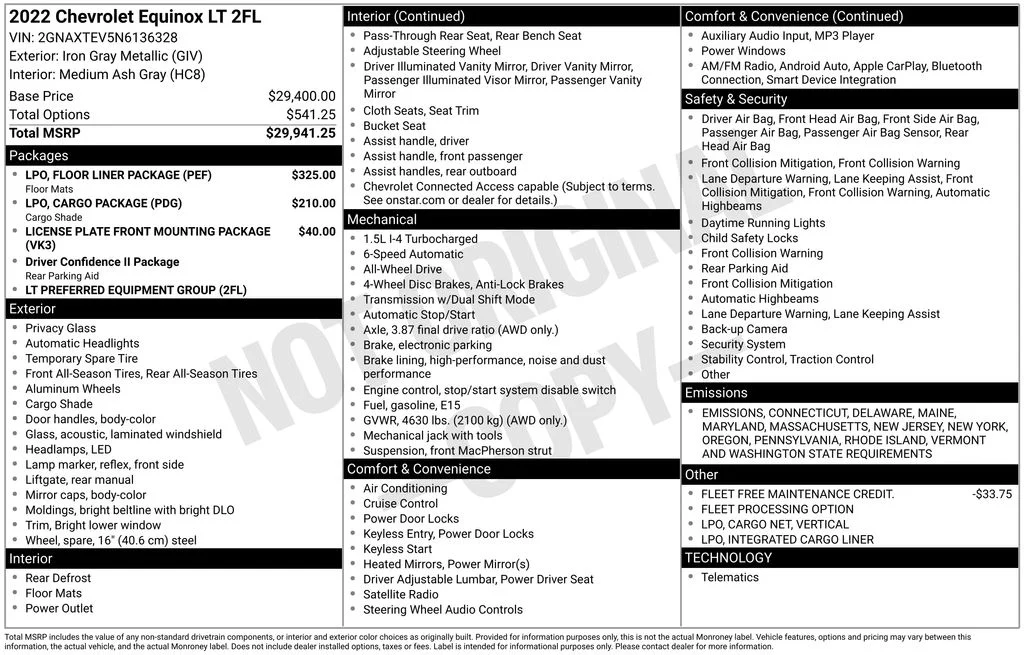 Used 2022 Gray Chevrolet LT image 17