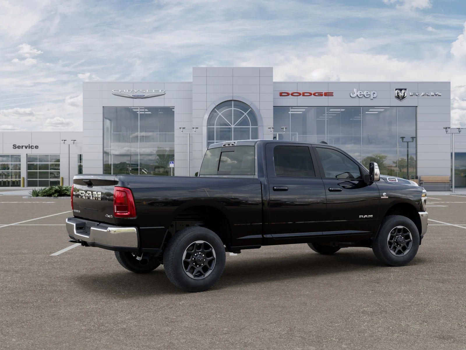 New 2026 Diamond Black Crystal Pearl-Coat Exterior Paint RAM Laramie image 12