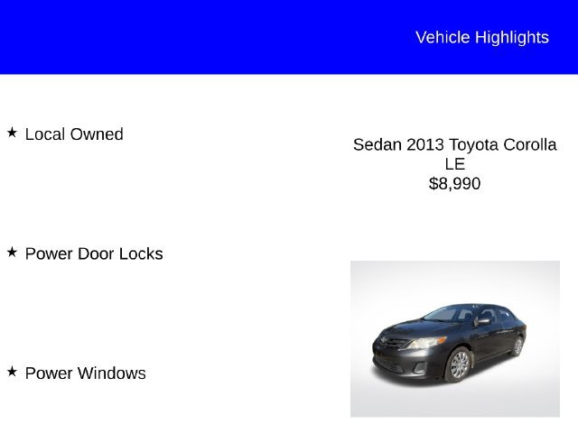 Used 2013 Magnetic Gray Metallic Toyota LE image 2