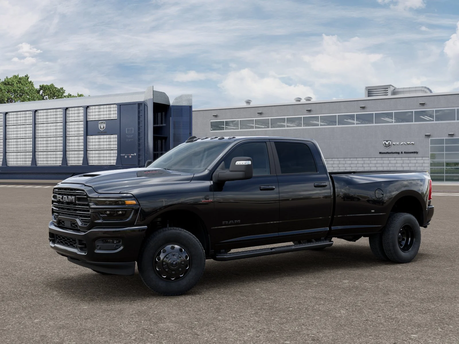 New 2026 Diamond Black Crystal Pearl-Coat Exterior Paint RAM Laramie image 1