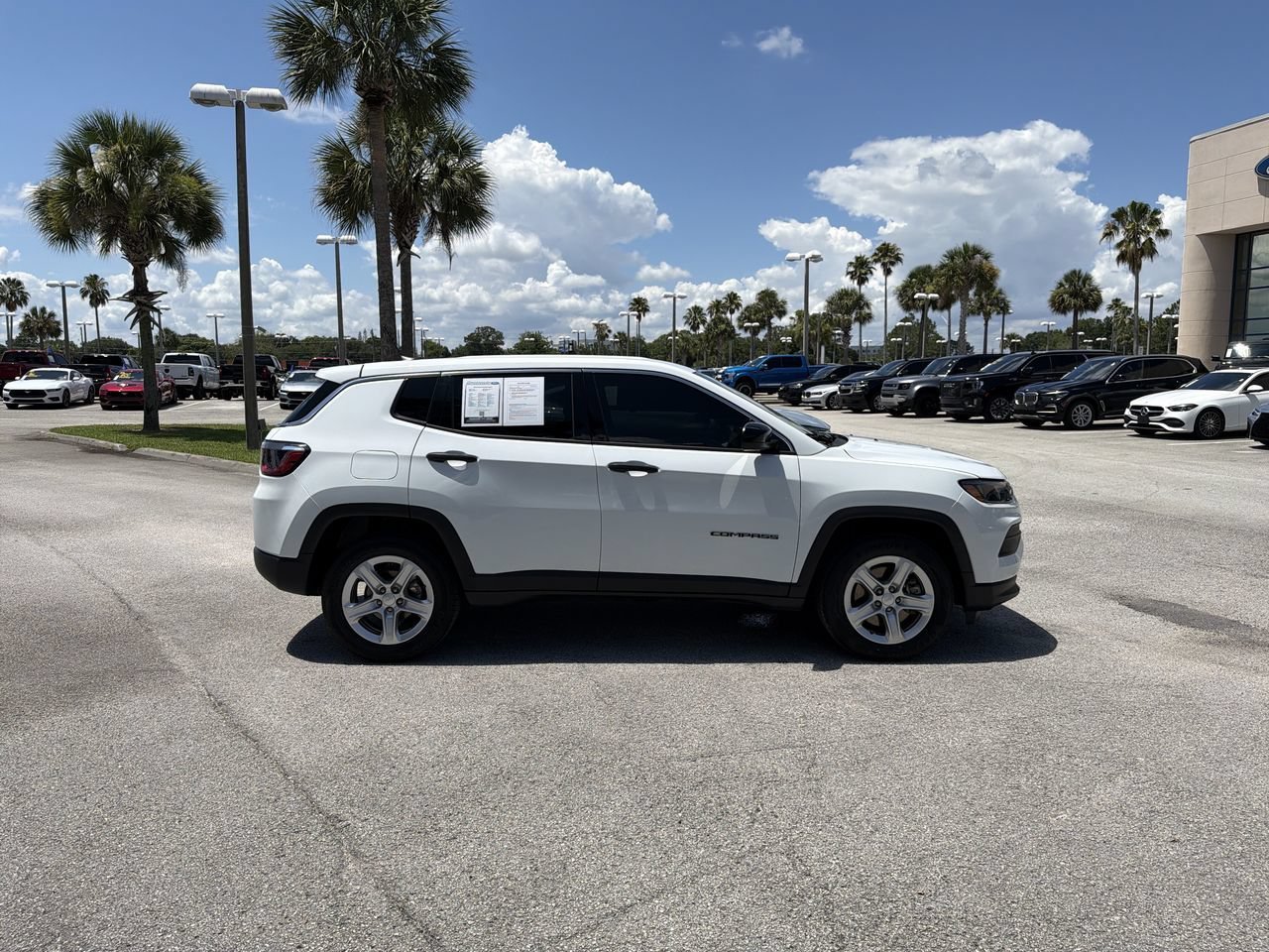 Used 2023 Bright White Clearcoat Jeep Sport image 2