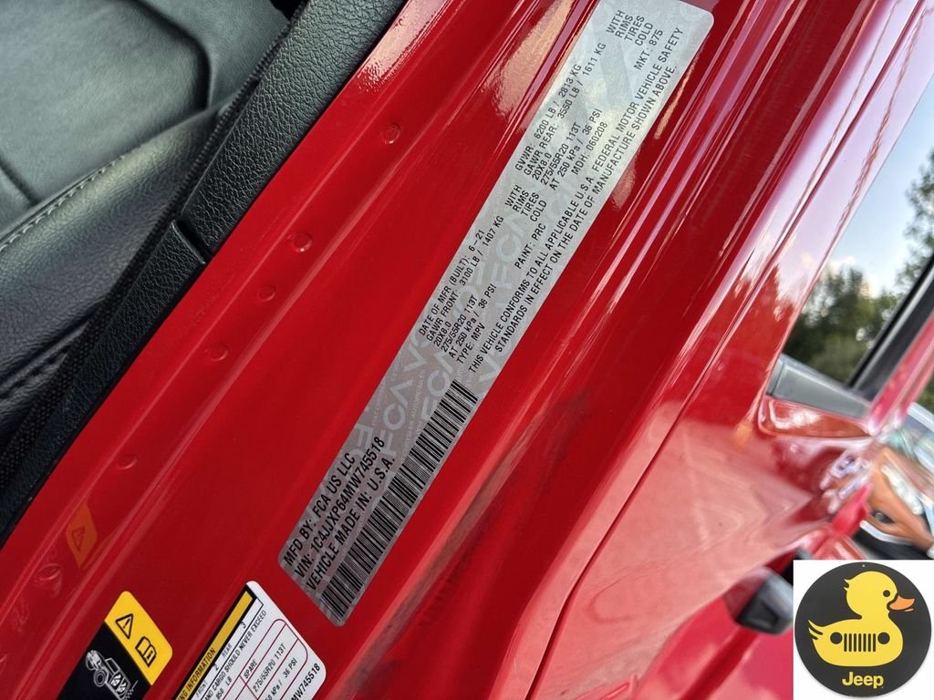 Used 2021 Red Jeep Unlimited Sahara 4xe image 25