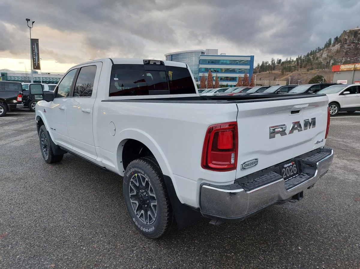 New 2026 White RAM Limited Longhorn 4x4 Crew Cab 6