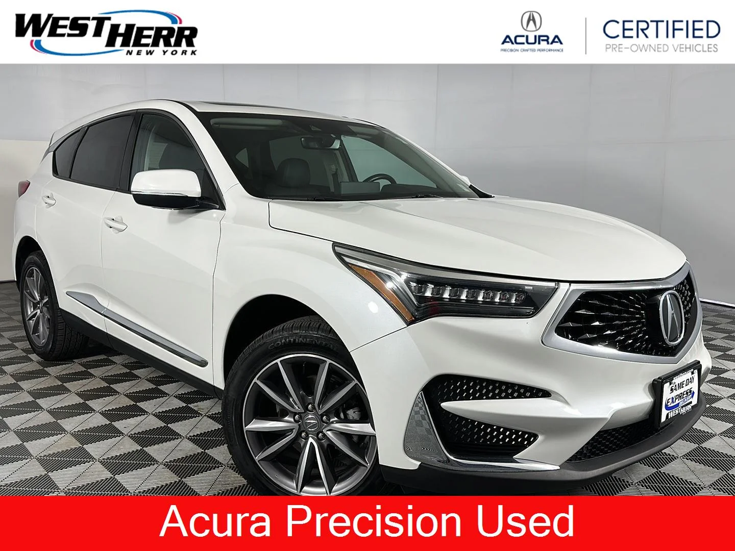 Certified Used 2021 Platinum White Pearl Acura SH-AWD with Technology Package image 1