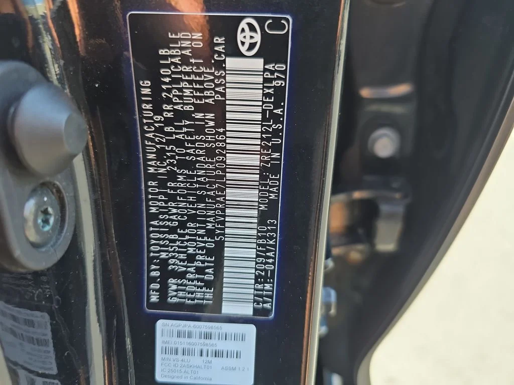 Certified Used 2020 Black Toyota LE image 38