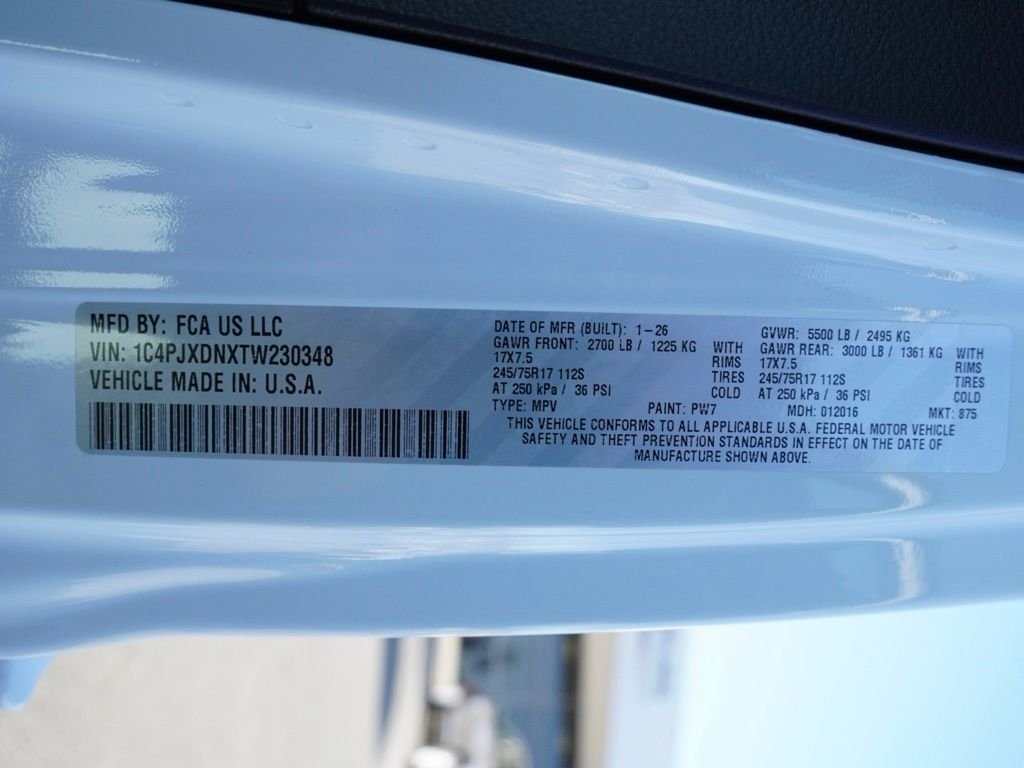 New 2026 Bright White Clear-Coat Exterior Paint Jeep Sport image 28