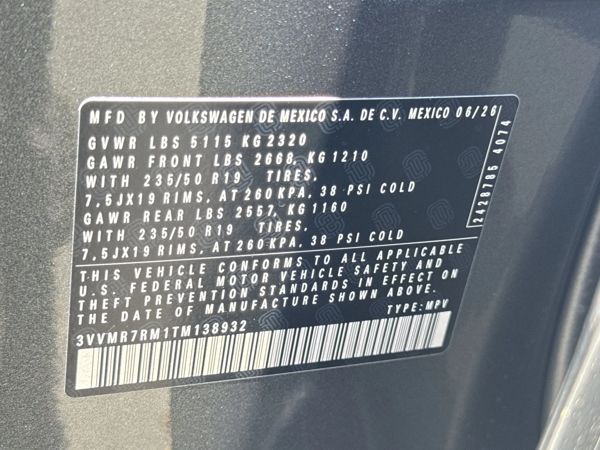 New 2026 Platinum Gray Metallic Volkswagen SE image 34