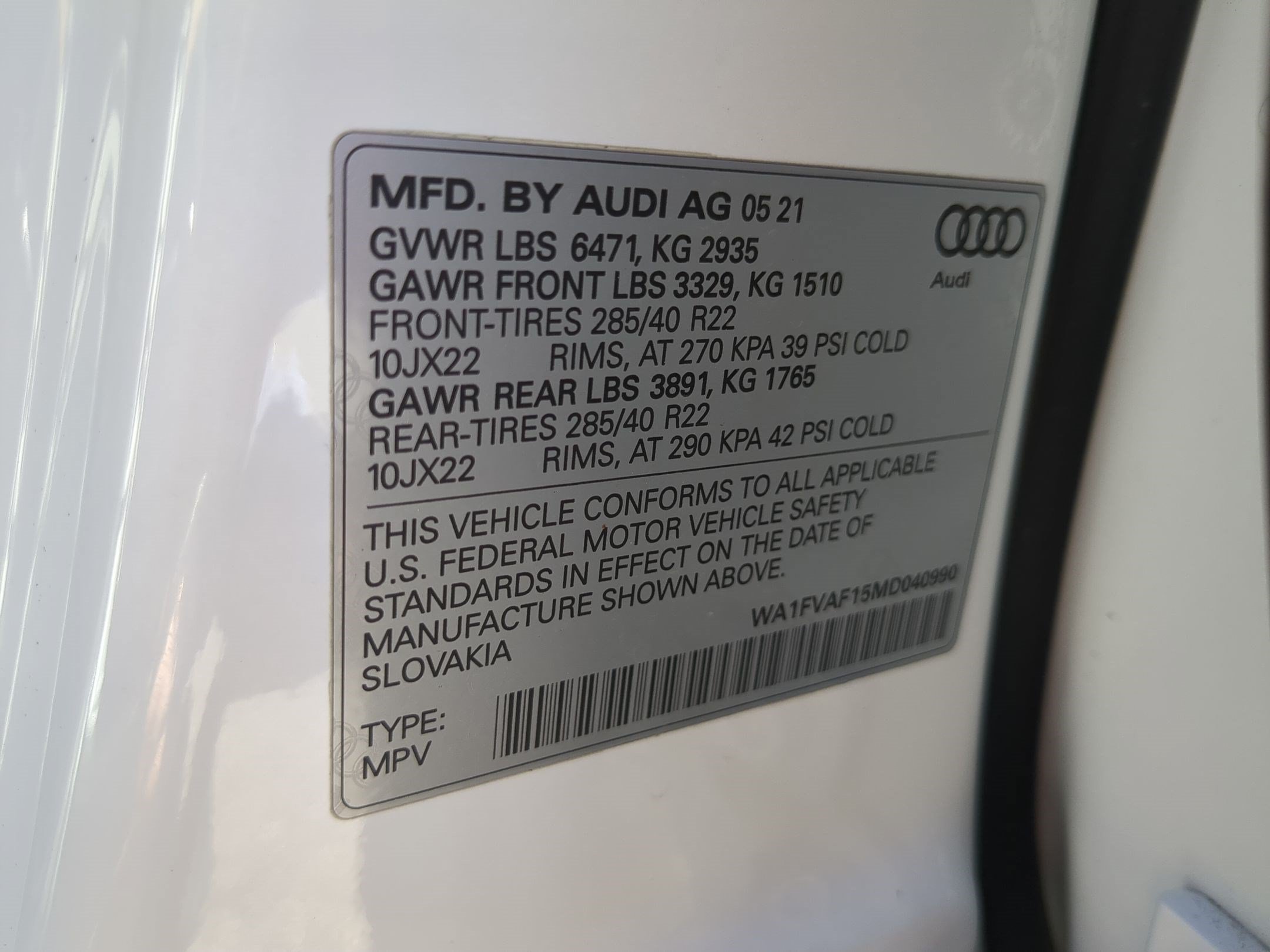 Used 2021 Glacier White Audi Prestige image 36
