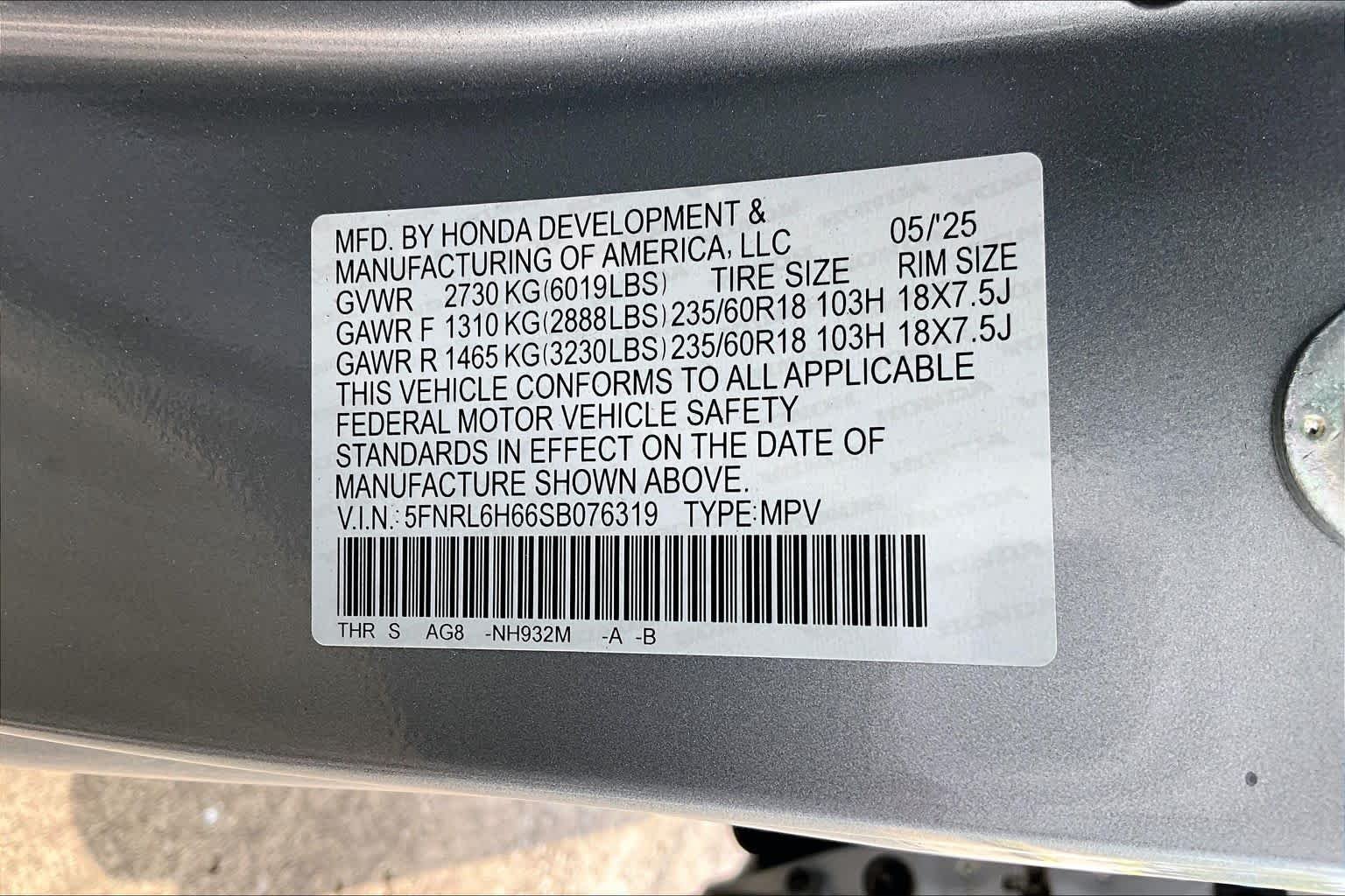 Certified Used 2025 Modern Steel Metallic Honda EX-L image 34