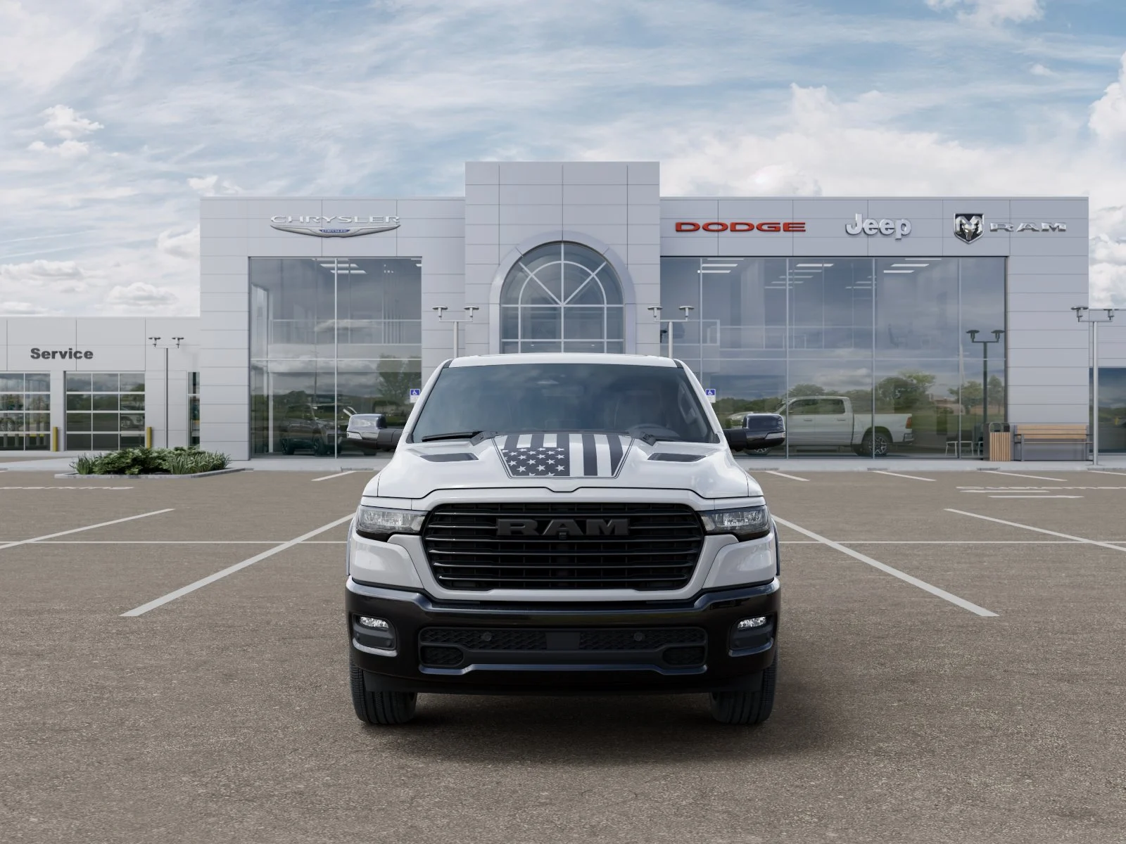 New 2026 Bright White Clear-Coat Exterior Paint RAM Laramie image 39