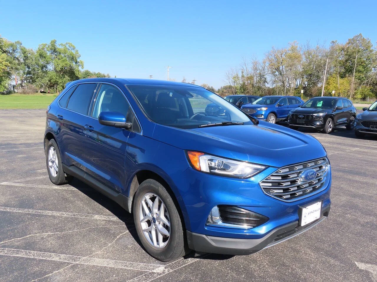 Used 2022 Atlas Blue Ford SEL AWD 4dr Crossover image 3