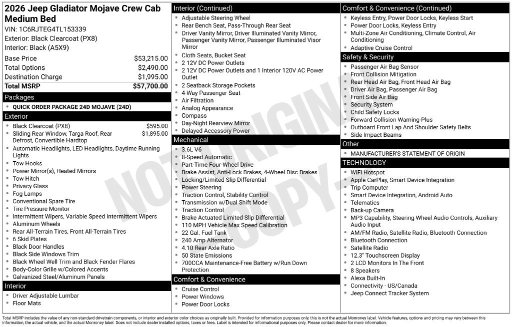 Used 2026 Black Jeep Mojave image 2
