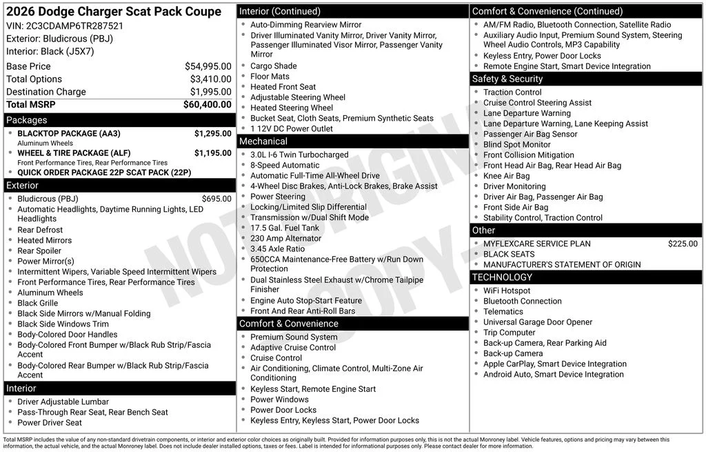 New 2026 Bludicrous Exterior Paint Dodge Scat Pack image 9