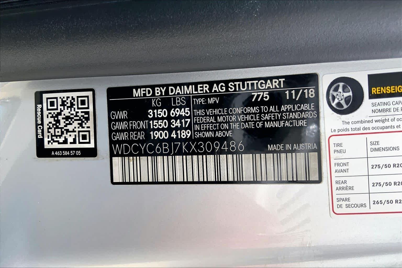 Used 2019 Iridium Silver Metallic Mercedes-Benz G 550 image 32
