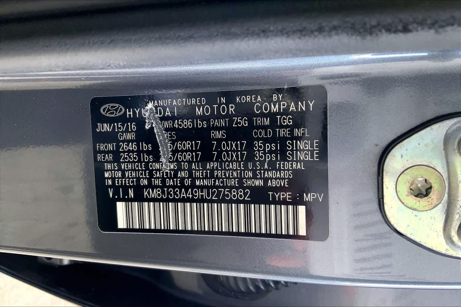 Used 2017 Coliseum Grey Hyundai SE image 31