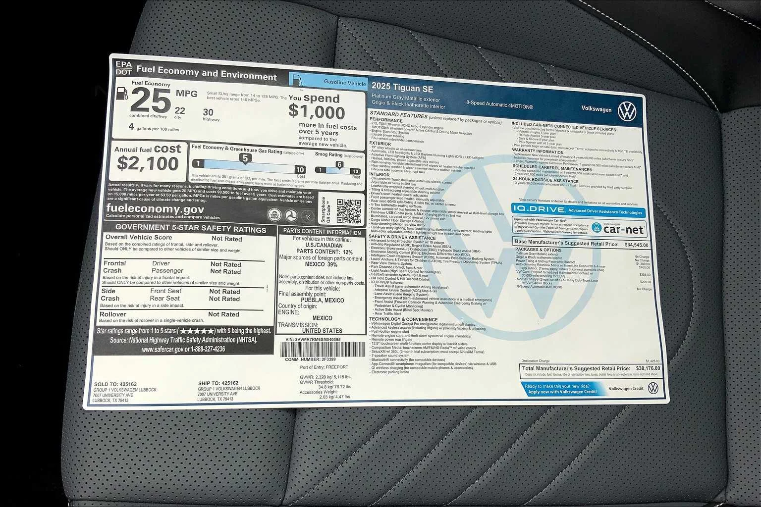 2025 Volkswagen Tiguan SE - Photo 22