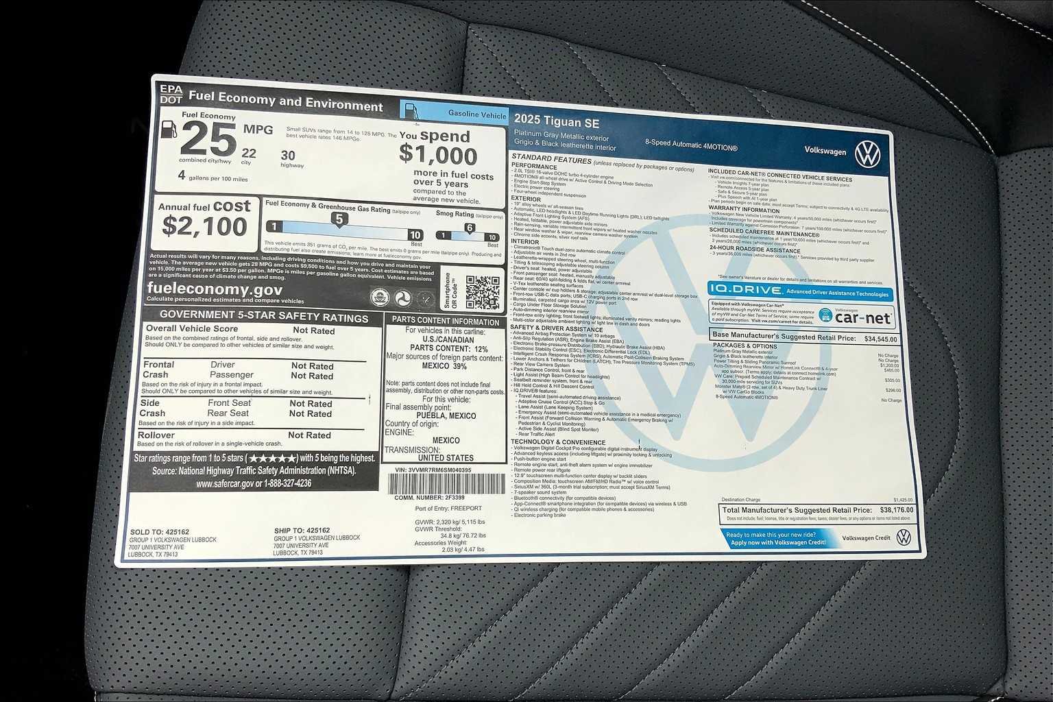 2025 Volkswagen Tiguan SE - Photo 22