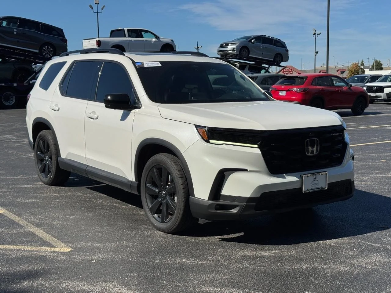 Certified Used 2025 Platinum White Pearl Honda AWD Black Edition image 2