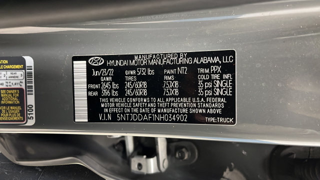 Used 2022 Hampton Gray Hyundai SEL Premium image 35