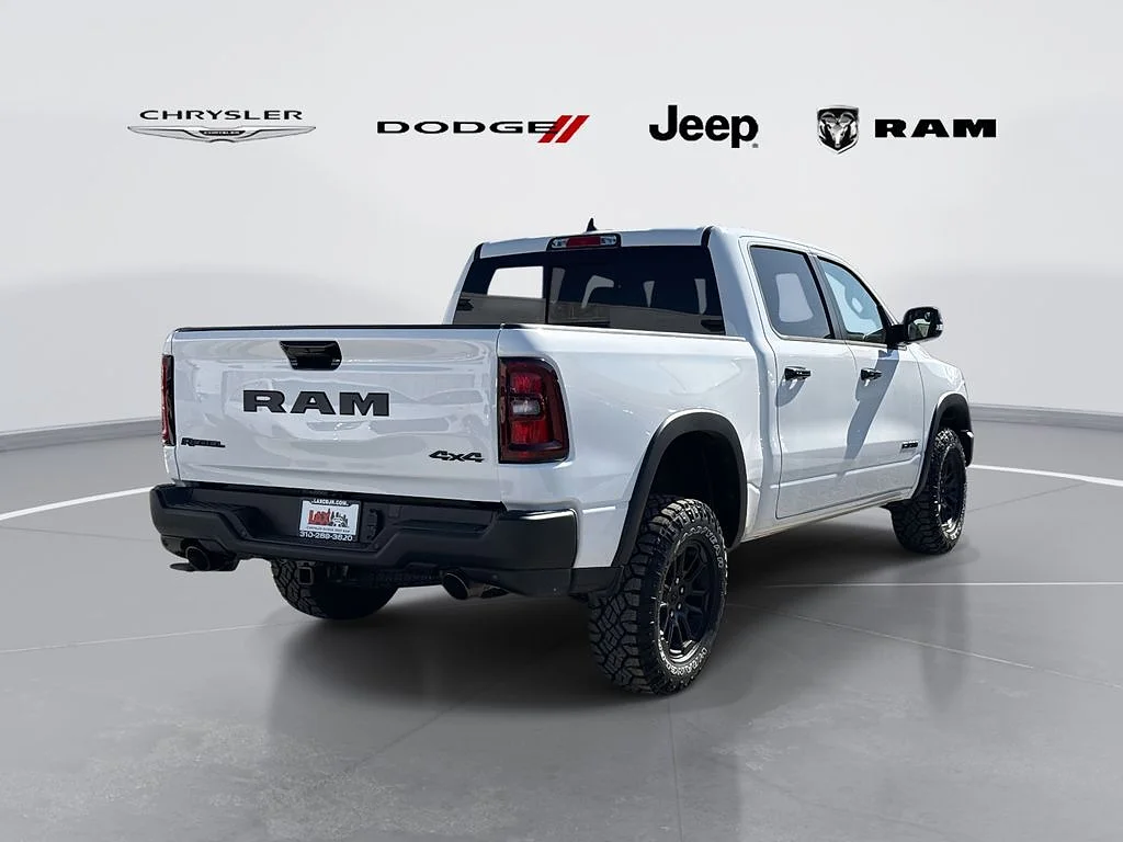 New 2026 Bright White Clear Coat RAM Rebel Crew Cab 4x4 5