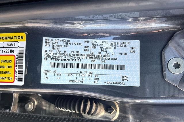Certified Used 2022 Gray Metallic Ford XLT image 34