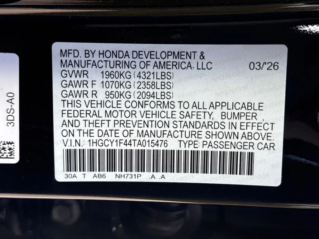 Certified Used 2026 Crystal Black Pearl Honda SE image 36