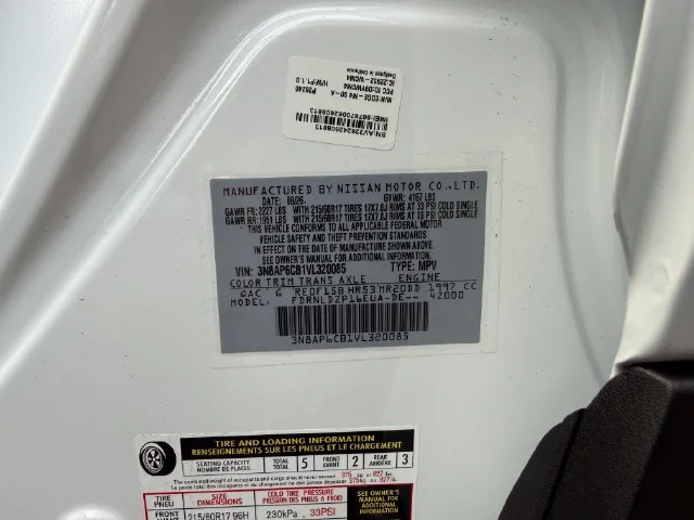 New 2027 Aspen White Tricoat Nissan SV image 16