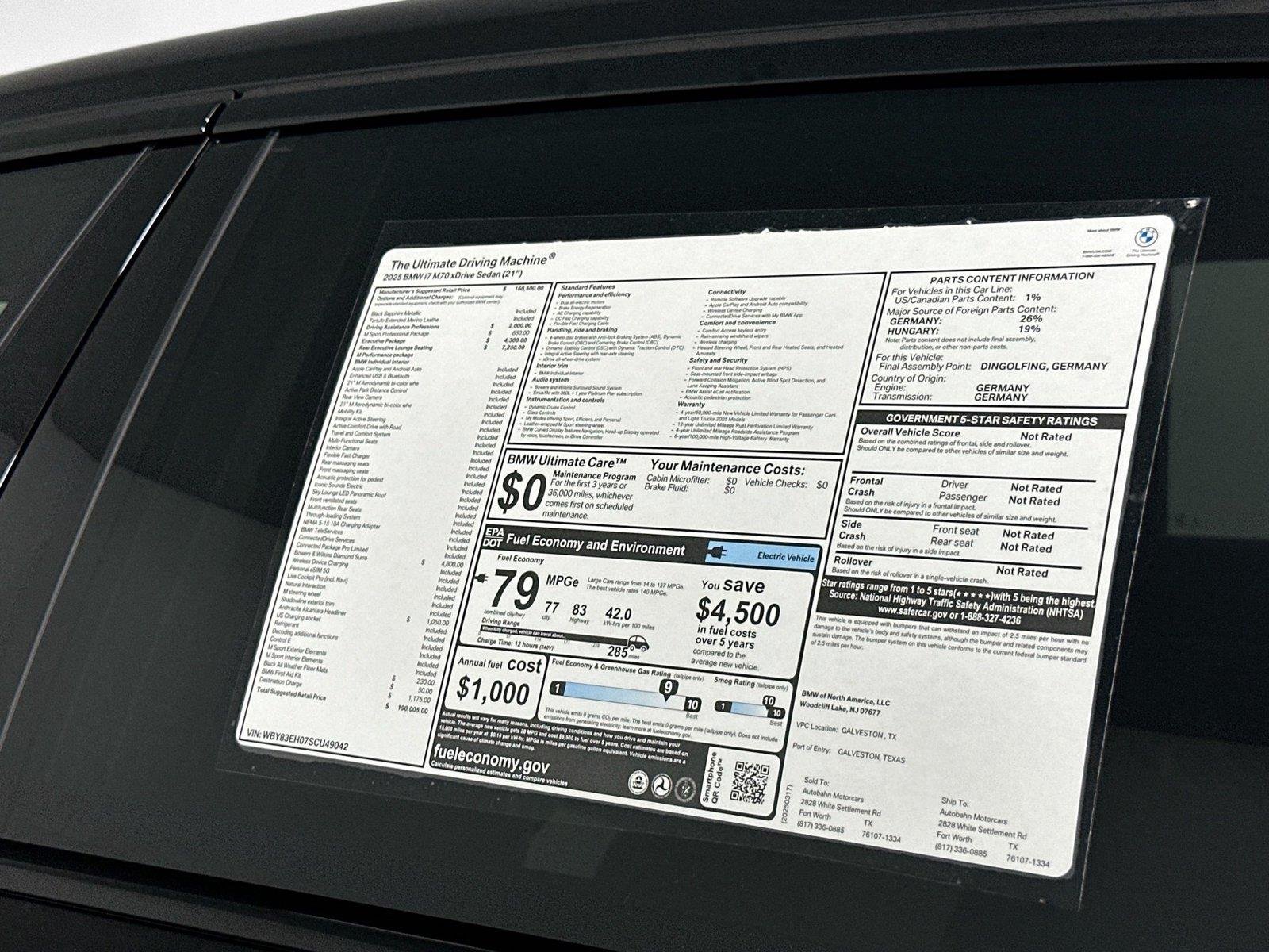 Certified Used 2025 Black Sapphire Metallic BMW M70 image 21