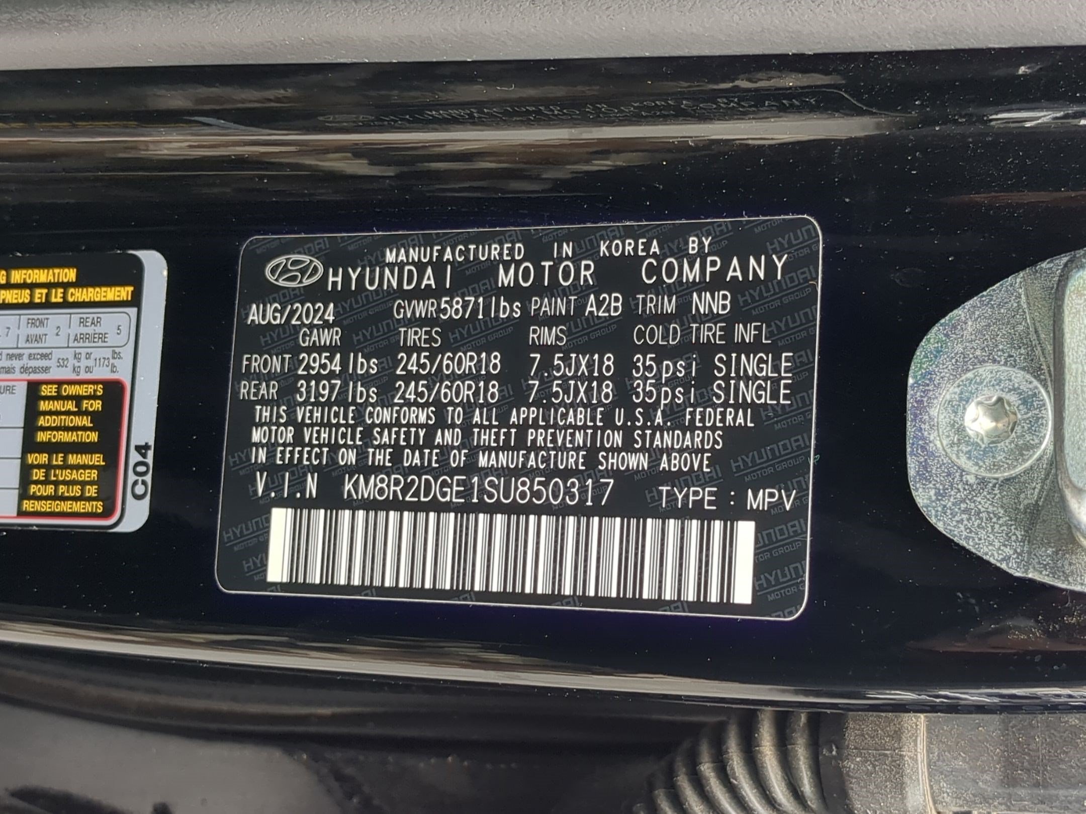 Used 2025 Abyss Black Pearl Hyundai SEL image 34