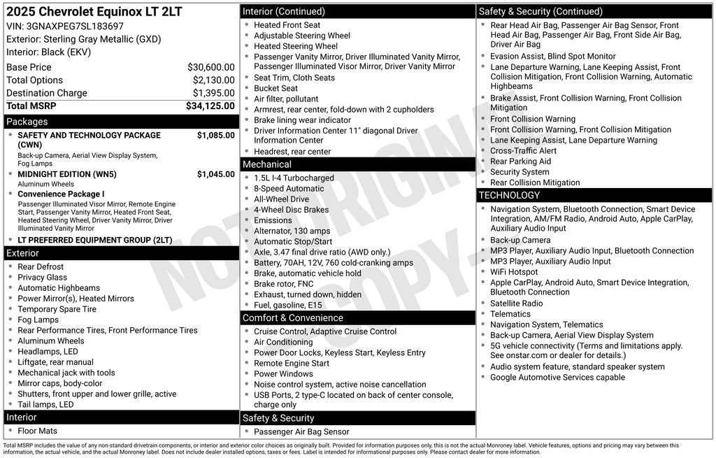 Used 2025 Sterling Gray Metallic Chevrolet LT image 12