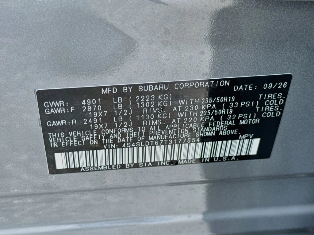 New 2026 Gray Subaru Touring image 42
