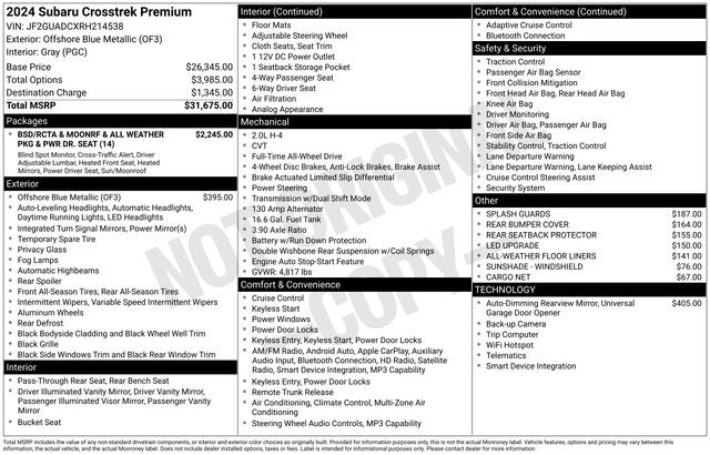 Used 2024 Blue Subaru Premium image 3