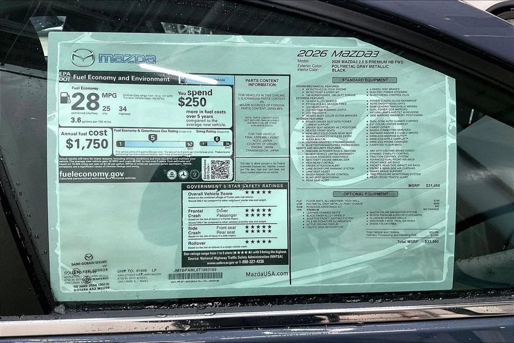 New 2026 Polymetal Gray Metallic Mazda 2.5 S Premium image 13