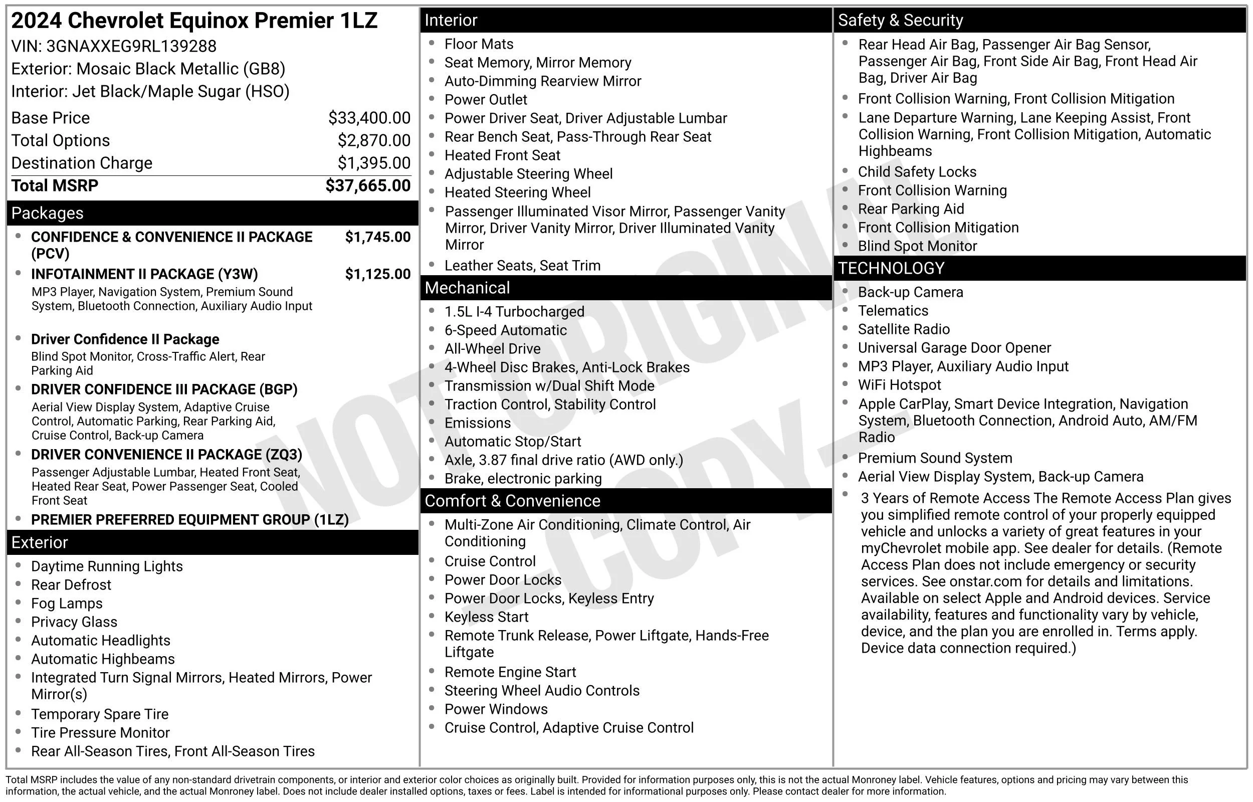Used 2024 Mosaic Black Metallic Chevrolet Premier image 43