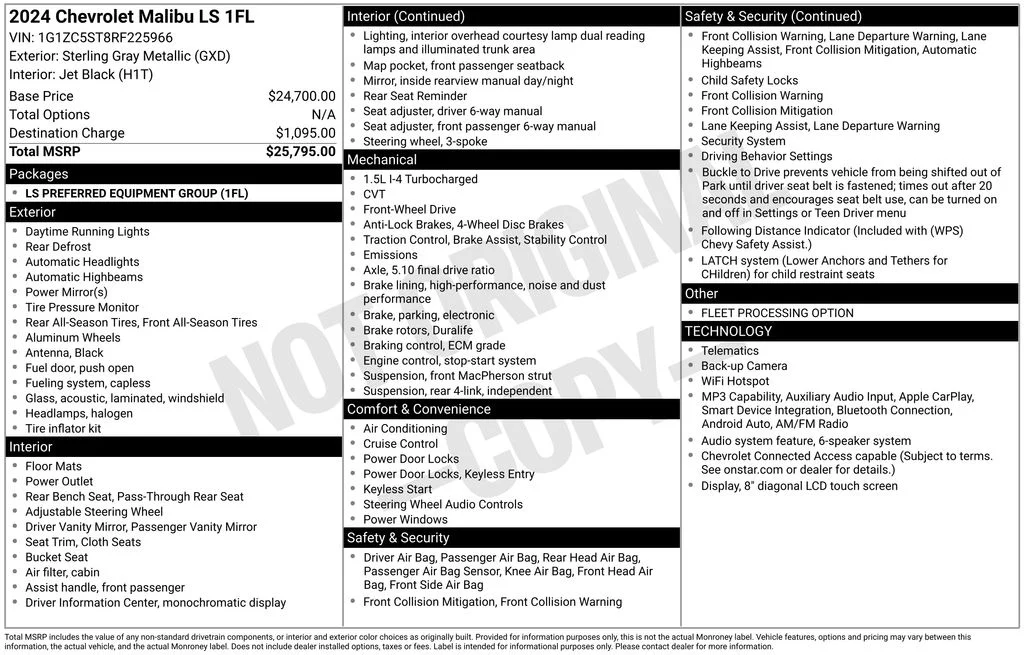 Used 2024 Gray Chevrolet LS image 16