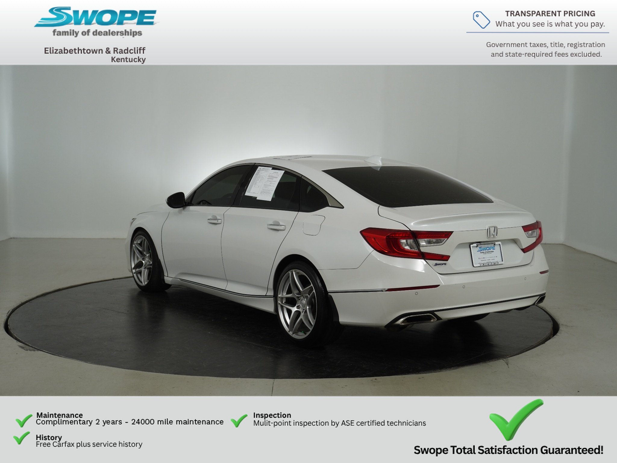 Used 2019 Platinum White Pearl Honda Touring 2.0T image 5