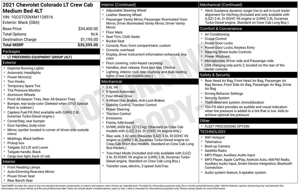 Used 2021 Black Chevrolet LT image 6