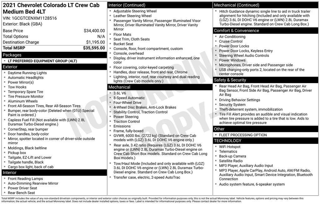 Used 2021 Black Chevrolet LT image 6