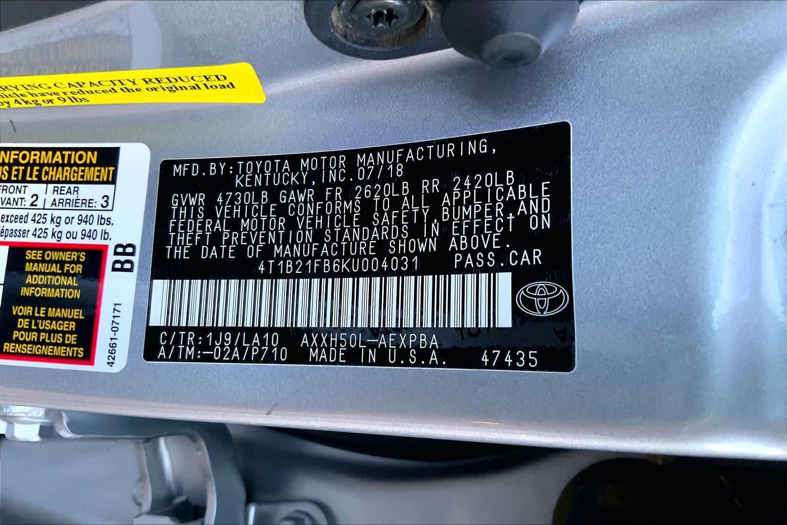 Used 2019 Celestial Silver Metallic Toyota Hybrid Limited image 33