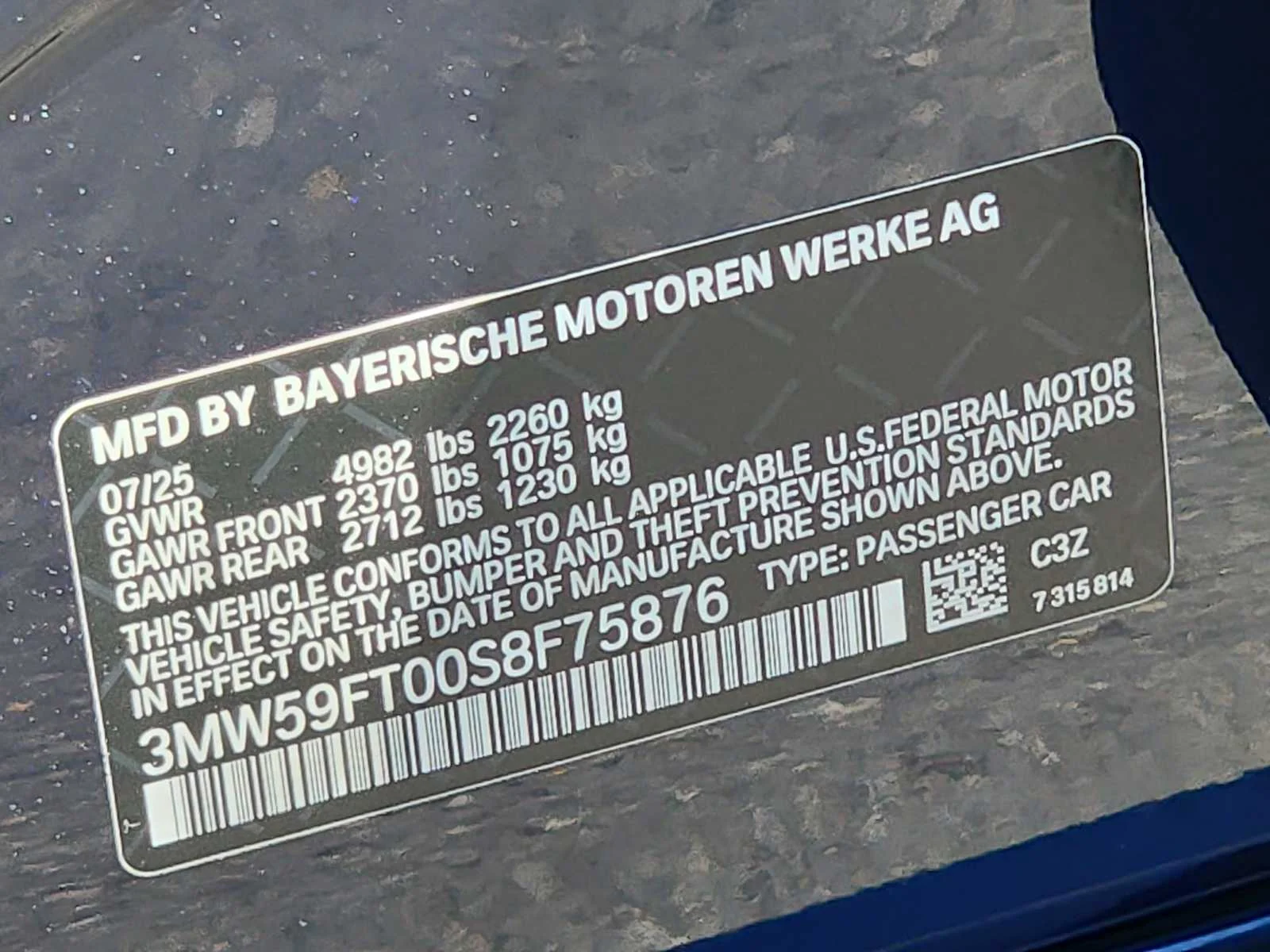 Used 2025 Tanzanite Blue II Metallic BMW M340i image 25
