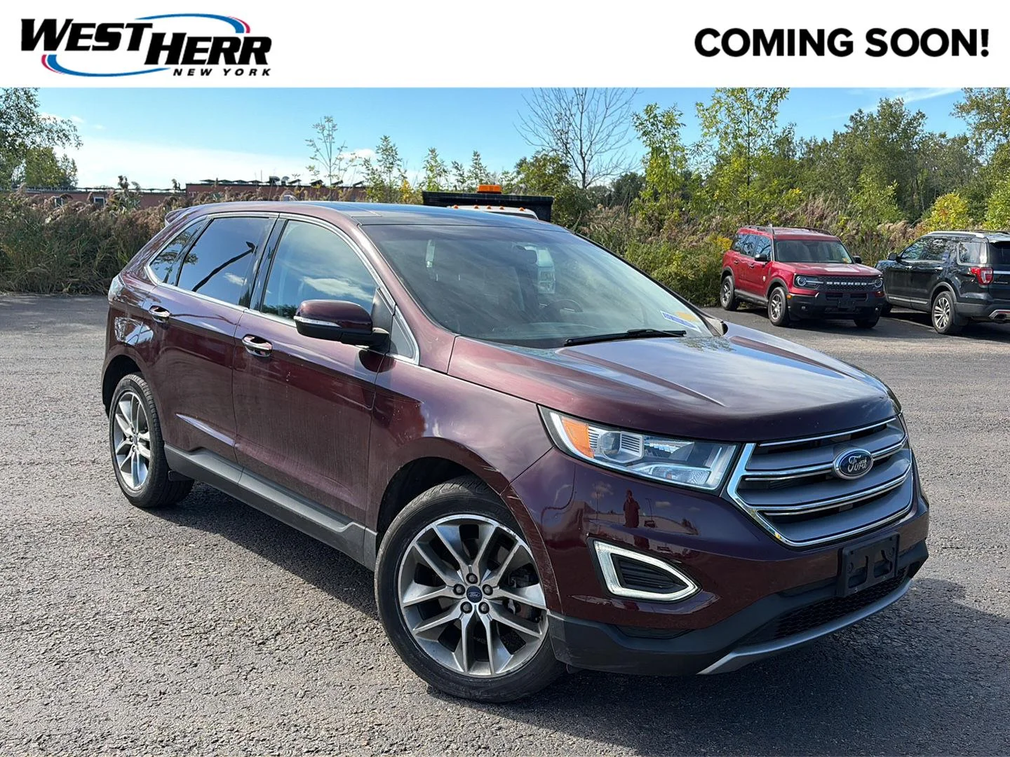 Used 2018 Burgundy Velvet Metallic Tinted Clearcoat Ford Titanium image 1