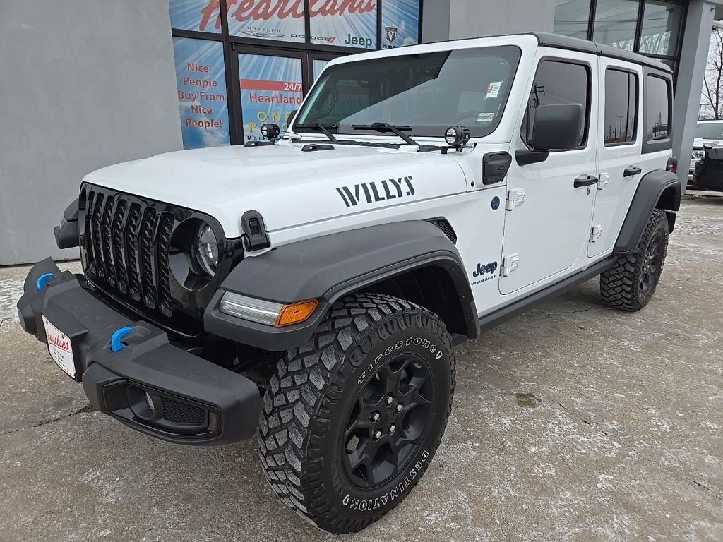 Used 2023 Jeep Wrangler 4xe Willys 4XE with VIN 1C4JJXN63PW686100 for sale in Kansas City